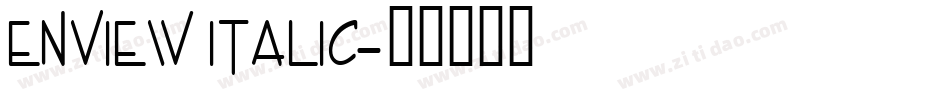 Enview Italic字体转换